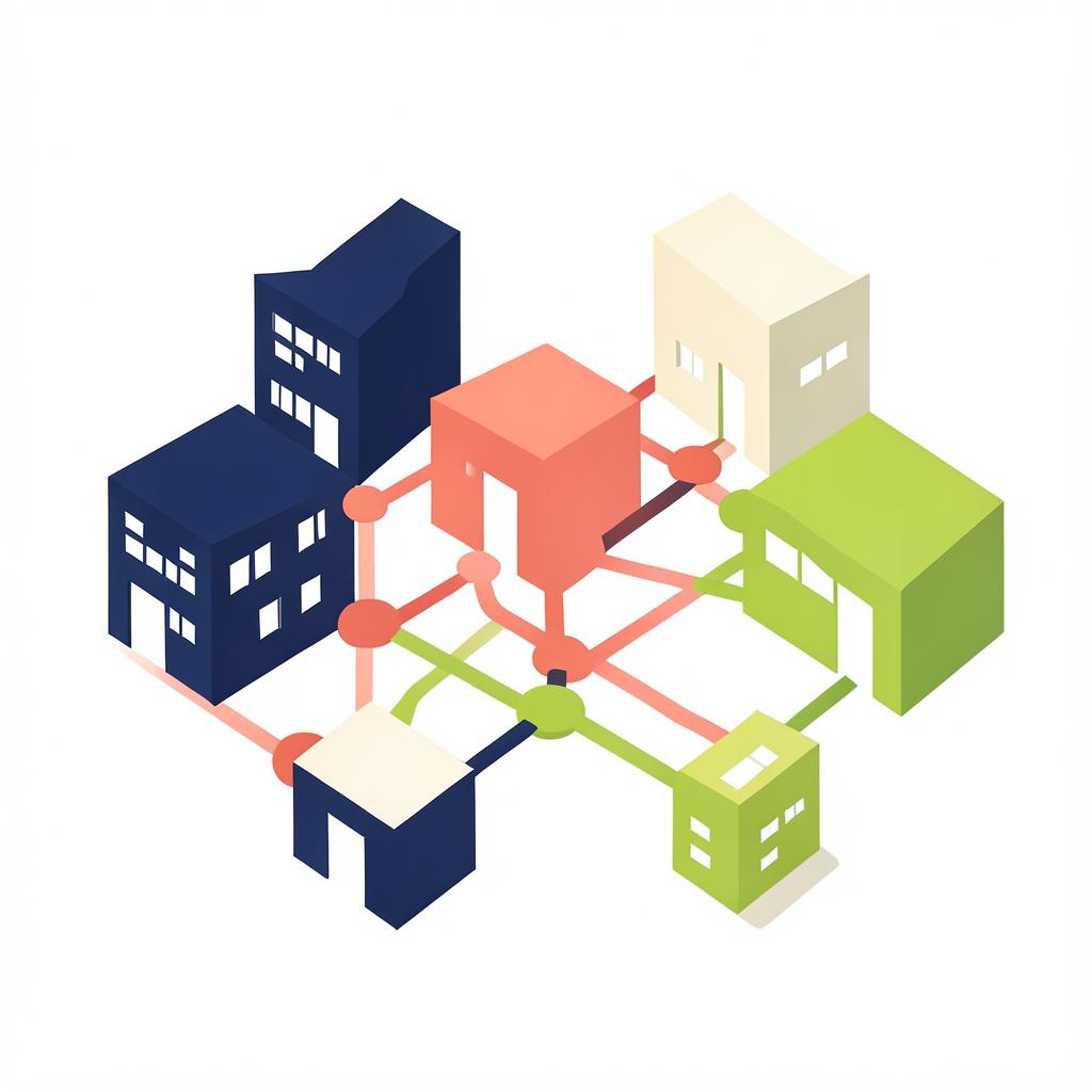 Illustration of connected regional law firms for a Lawfront Group acquisitions article about private equity law firms and legal consolidation in 2026